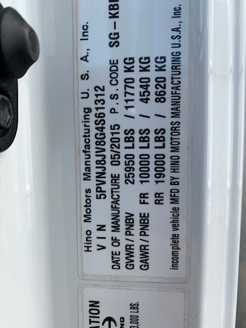 2016 HINO 268A heavymedium-duty-trucks-used-2016-hino-268a-1802490-vin-tag-photo-Image