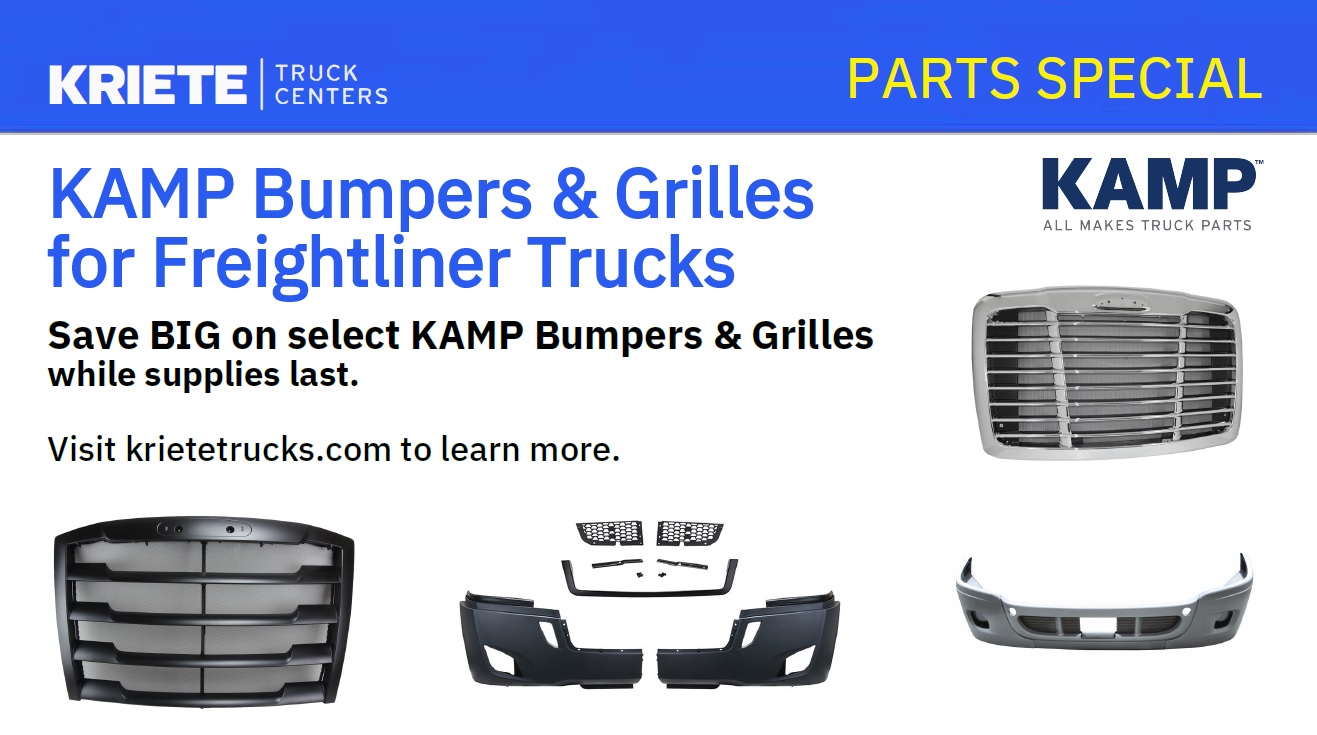 KAMP Bumpers and Grilles for Freightliner Trucks