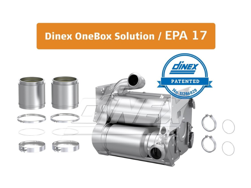 Dinex DPF´s loaded OneBox, Freightliner/Western star, Detroit Diesel Engine, (Non-Air Assisted, EPA17) - image 1 of 3