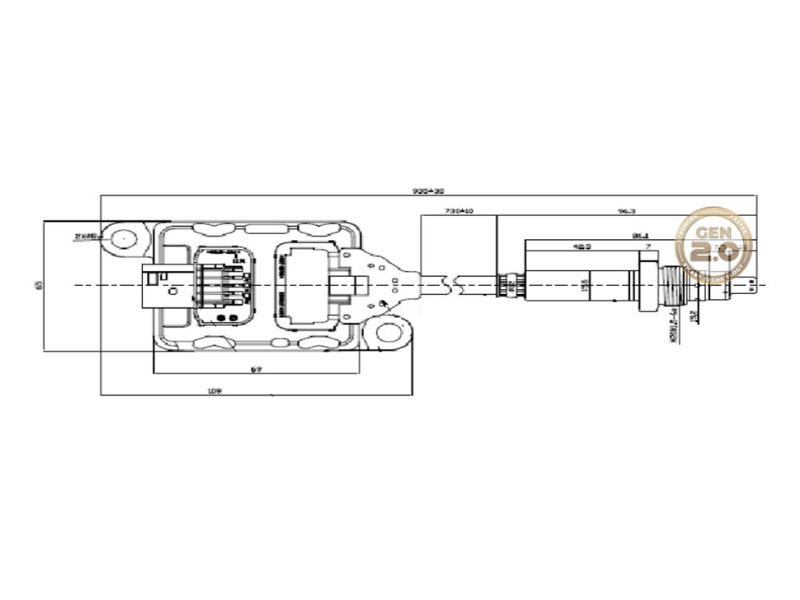 Dinex NOx Sensor, Freightliner/Detroit (SCR Outlet) - image 2 of 3