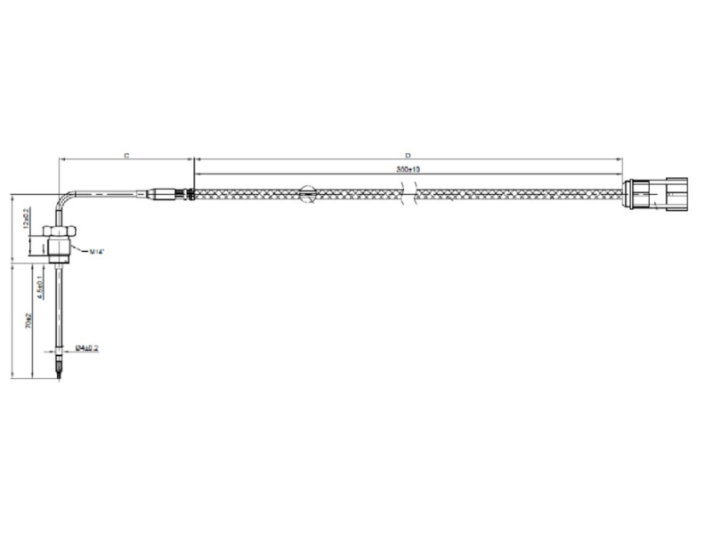 Dinex Temperature Sensor, Freightliner / Detroit (DOC Inlet / SCR Inlet / Outlet) - image 2 of 3